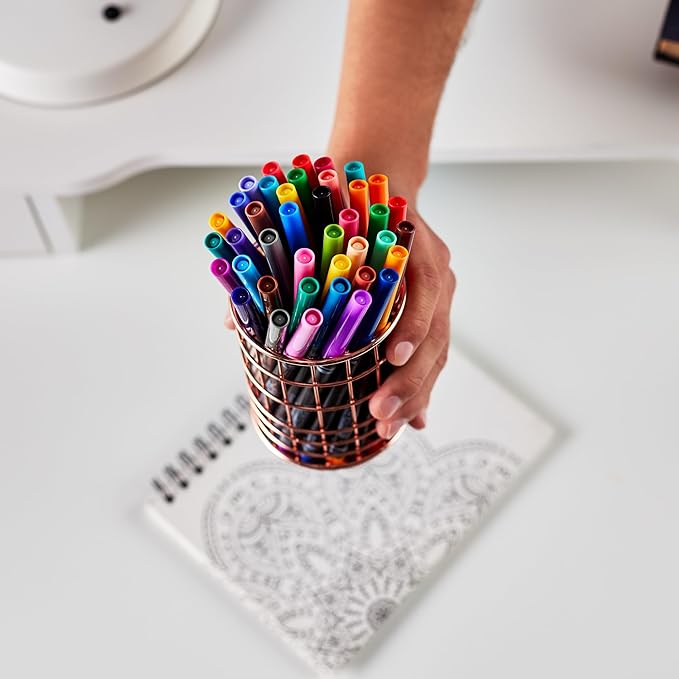 Crayola Fine Line Markers for Adults (40ct), Skinny Marker Set for Adult Coloring Books, Gift for Teens, Aesthetic Art Supplies, Stress Relief Activity