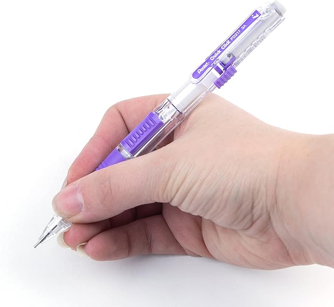 Pentel QUICK CLICK Mechanical Pencil (0.7mm), Violet Barrel, Box of 12 Pencils (PD217V)