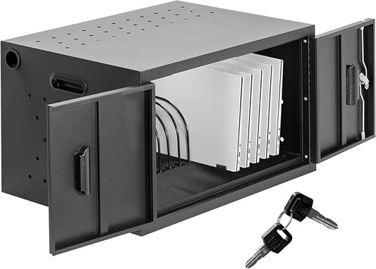 VIVO 16-Bay Locking Laptop and Tablet Charging Station Storage Cabinet Designed for Chromebooks and More, Devices up to 14 inches, Black, CART-LAPC2