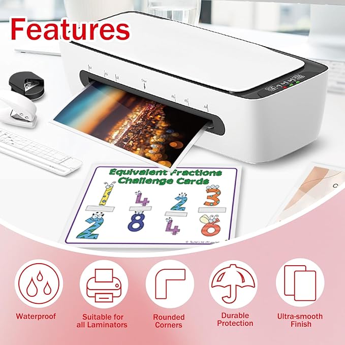 100Pack Legal Size Laminating Sheets 4Mil-8.5"x14" (9x14.5) Laminating Pouches No Bubble Thermal Laminating Sheets for Documents, Menus, Certificates & School/Office Use