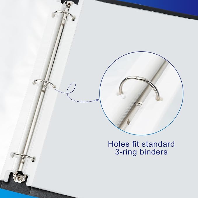 65 Pack Clear Sheet Protectors, 8.5 x 11 inch Page Protectors for 3 Ring Binder,Top Loading Paper Protector for Documents and Photos,Letter Size