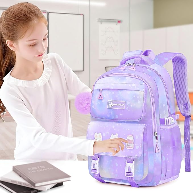 Kids Backpacks for Girls - Cute Girls Backpack for Elementary, Middle and High School Students - 18" School Bookbag