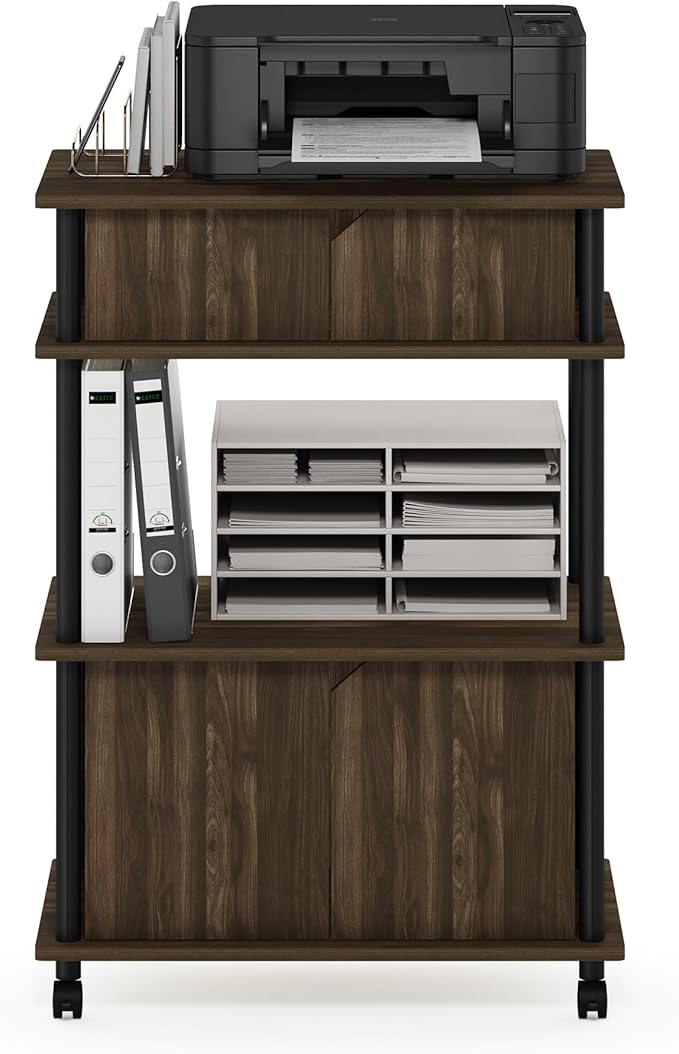 Furinno Turn-N-Tube 3-Tier Toolless Multipurpose Printer Stand Display Storage Shelf