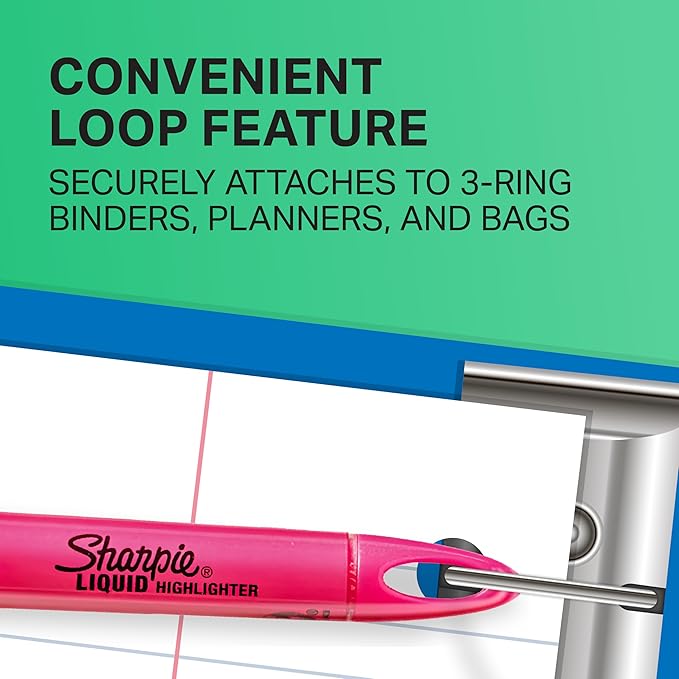 Sharpie Liquid Highlighters, Chisel Tip, Assorted Colors, 10 Count - Journaling, School, Study Supplies