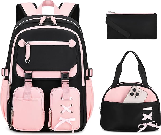 Kids Backpacks for Girls Teens Kawaii Bookbag for Elementary Primary Middle High School Daypack