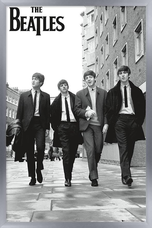 Trends International The Beatles - In London Wall Poster, 22.4L x 14.7W, Silver Framed Version