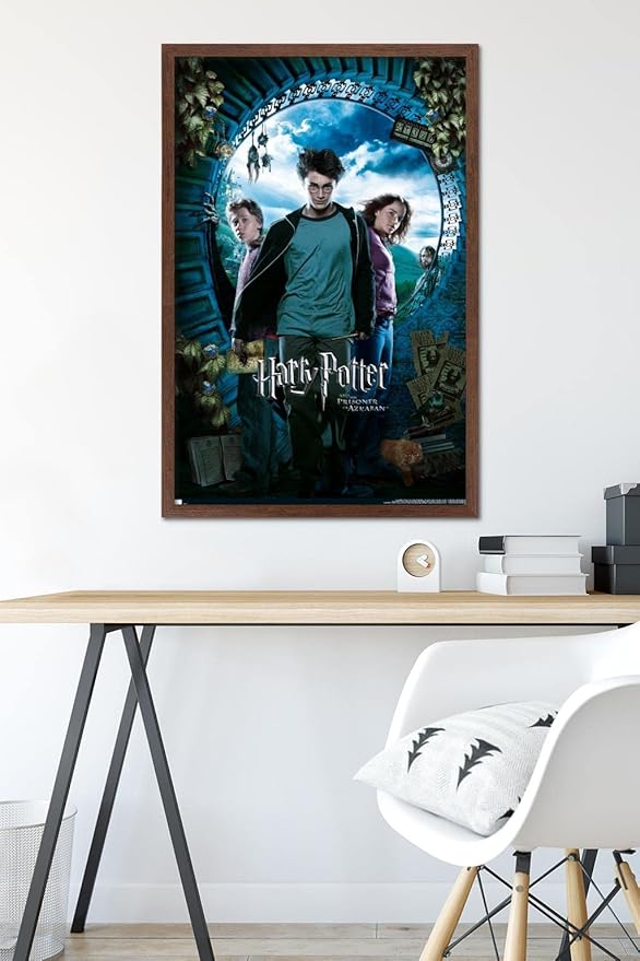 Trends International Harry Potter and the Prisoner of Azkaban - Sky One Sheet Wall Poster, 22.37" x 34.00", Mahogany Framed Version