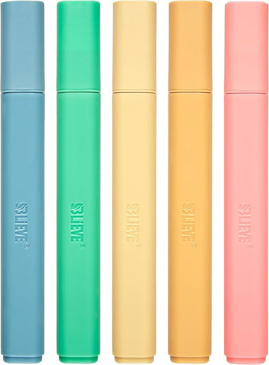 BLIEVE- Aesthetic Highlighters No Bleed Through Assorted Colors, Cute Highlighter For Journaling Office Supplies And Accessories, Bible Highlighters And Pens No Bleed Chisel Tip (VINTAGE)