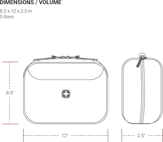 SWISSGEAR Portfolio Cord Organizer Case with Bonus Tablet Sleeve (10” x 7”) | Travel Tech Wire Case | Water Resistant | Zipper Closure – Grey Heather