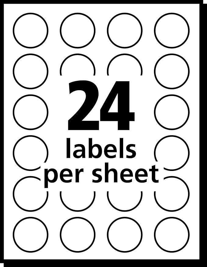 Avery Assorted Color-Coding Labels, Removable, 3/4" Diameter, 1008 Labels/Pack, Case Pack of 18 (5472)