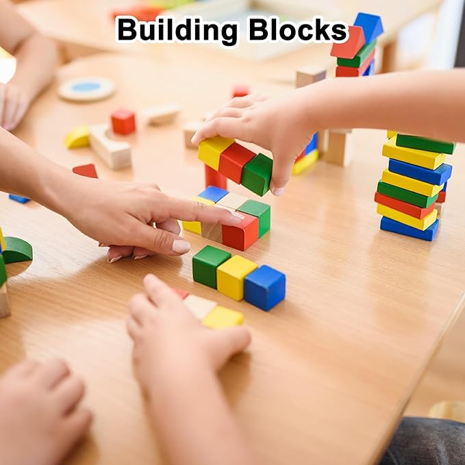 50-Pack DIY Wooden Cube, 0.4 Inch(1 Cm) Colored Natural Wood Blocks for Crafts Making Puzzle Games/Wedding/Home Decor/Dice/Building, Square Blank Block [White]