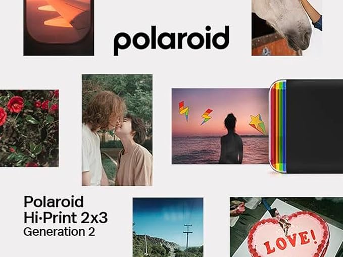 Polaroid Hi Print 2x3 Paper Cartridge, Peel and Stick, 2 Pack (40 Photos) with a Microfiber Cleaning Cloth