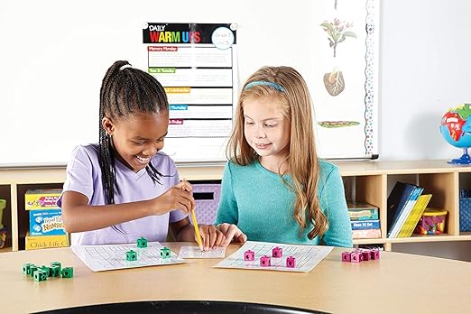 hand2mind Snap Cubes, Math Linking Cubes, Plastic Cubes, Snap Blocks, Color Sorting, Connecting Cubes, Math Manipulatives, Counting Cubes for Kids Math, Math Cubes, Math Counters (Set of 100)