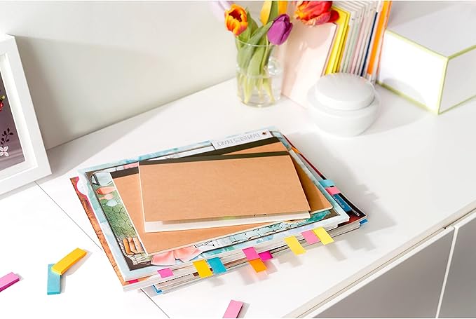 Post-it® Page Markers, 1/2-inch x 1-3/4 Inch, Ideal for Temporary Marking and Noting In Books, Assorted Ultra Colors, 500 per Pack
