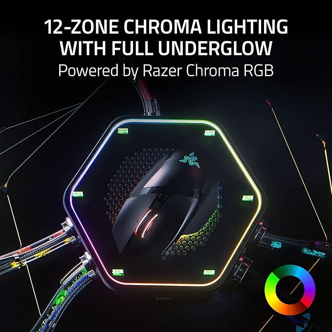 Razer Basilisk V3 Pro Wireless Gaming Mouse, 35K DPI Sensor, HyperScroll Tilt Wheel, Optical Switches, 13 Customizable Controls, RGB Lighting, Up to 140-Hour Battery Life, Phantom White
