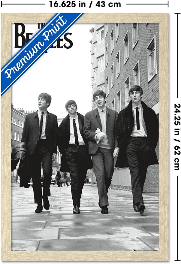 Trends International The Beatles - In London Wall Poster, 22.4L x 14.7W, Blonde Framed Version