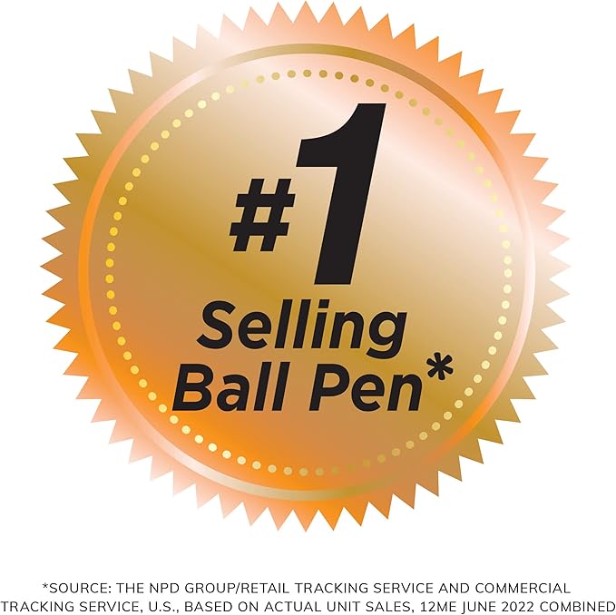 BIC Round Stic Xtra Life Assorted Ink Ballpoint Pens,Medium Point (1.0mm),of Bulk Pens,Flexible Round Barrel for Comfortable Writing,No. 1 Selling Ballpoint-Pens,60 Count (Pack of 9)