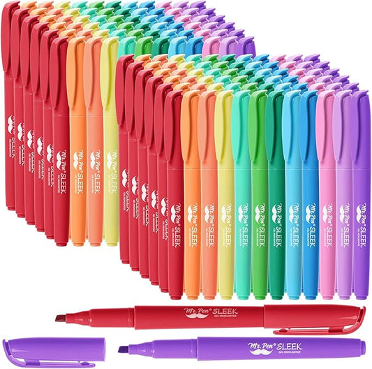 Mr. Pen- Pastel Highlighters, 144 Pack, Assorted Colors, Fast Dry, Bulk Highlighter Pastel, Set, Bible Journaling Highlighter, Marker