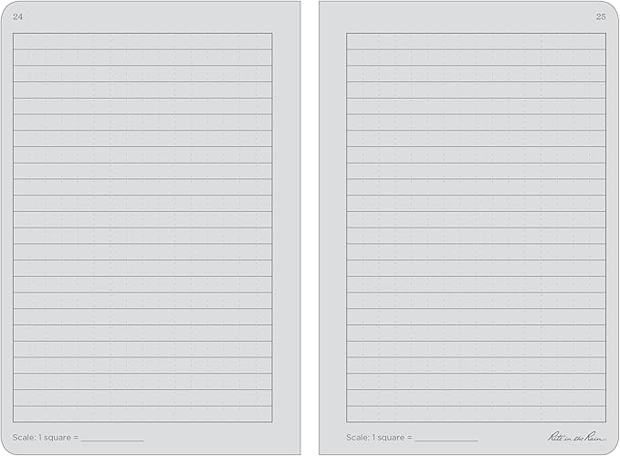 Rite In The Rain Weatherproof Stapled Notebook, 4.625" x 7", Orange Cover, Universal Pattern, 3 Pack (No. OR71FX)