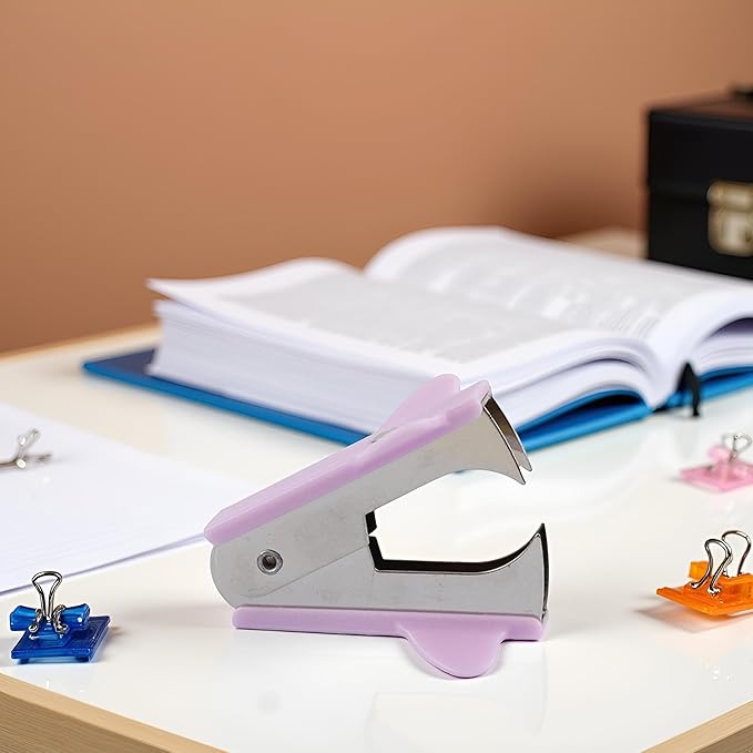 1Pc Purple Stapler Puller,Stapler Removals, Remover - Staple Puller Tool with Non-Slip Grip,Wear-Resistant Supplies for School,Teachers,Students,and Home Desk Staplers,Manual Staplers,Office Products
