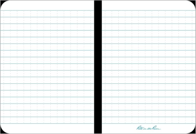Rite In The Rain Weatherproof Soft Cover Notebook, 3.5" x 5", Yellow Cover, Universal Pattern (No. 374-M)