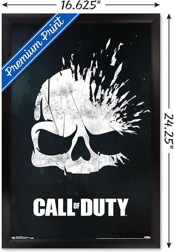 Trends International Call of Duty - Skull Wall Poster, 14.725" x 22.375", Black Framed Version