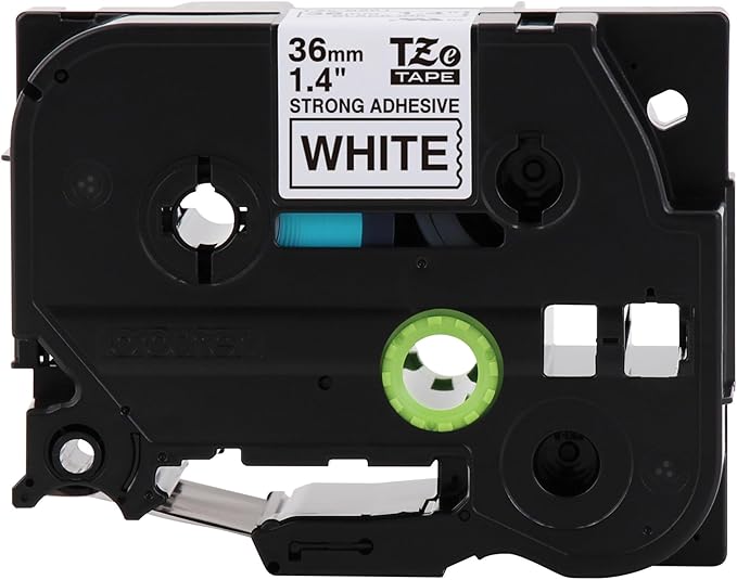 Brother Genuine P-Touch TZE-261 Tape, ~1 1/2" (36 mm) Standard Laminated P-Touch Tape, Black on White, for Indoor or Outdoor Use, Water-Resistant, 26.2 ft (8 m), Single-Pack