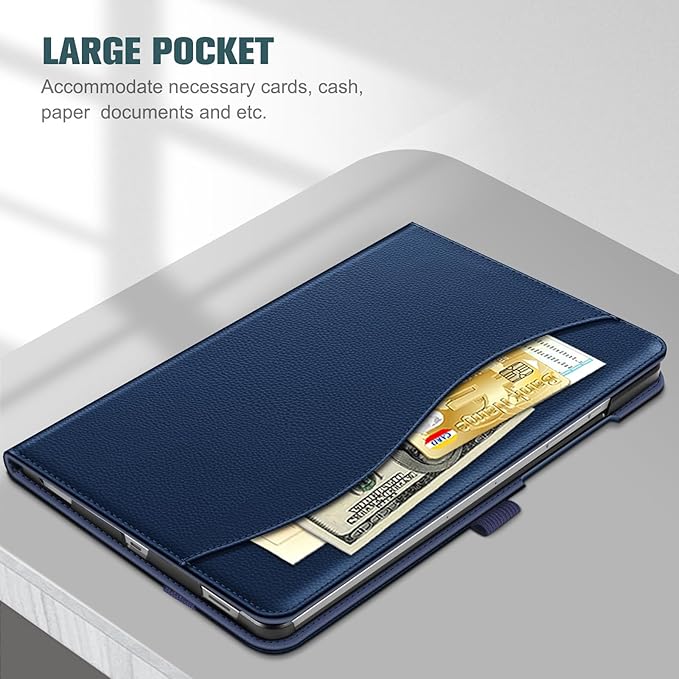 Fintie Case for Samsung Galaxy Tab S10 Lite/ S10 FE/ S9 FE 5G 10.9 Inch/Tab S9 11 Inch with S Pen Holder, Multi-Angle Viewing Protective Cover with Pocket, Auto Sleep/Wake, Dark Blue