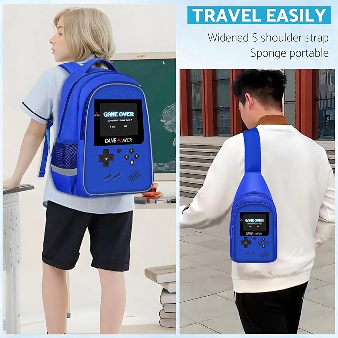 School Backpack For Boys - Gamer Boys Backpack For Kids Children Teens Elementary Middle School - Ages 6-18，17″