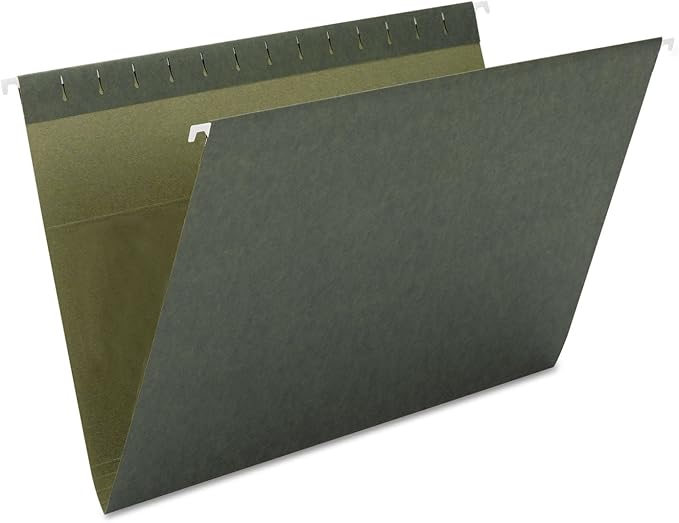 Smead Hanging File Folder, No Tabs, Letter Size, Standard Green, 25 per Box (64010)