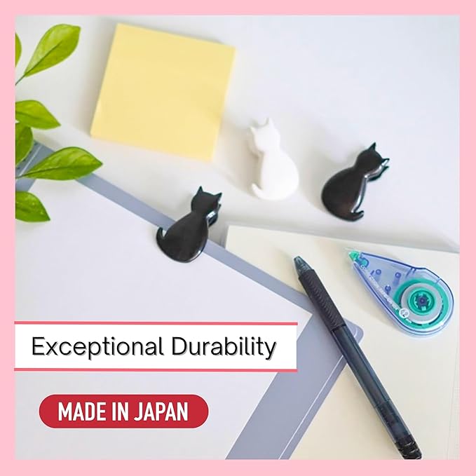Sturdy & Cute Cat Chip Clips - Set of 6 Strong Grip for Snack Bags, Documents, Gift Bags Durable and Resilient | LOVE LOVE JAPAN