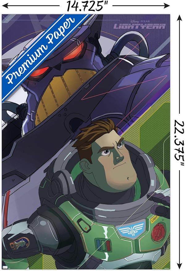 Trends International Disney Pixar Lightyear - Buzz and Zurg Wall Poster, 14.725" x 22.375", Premium Unframed Version