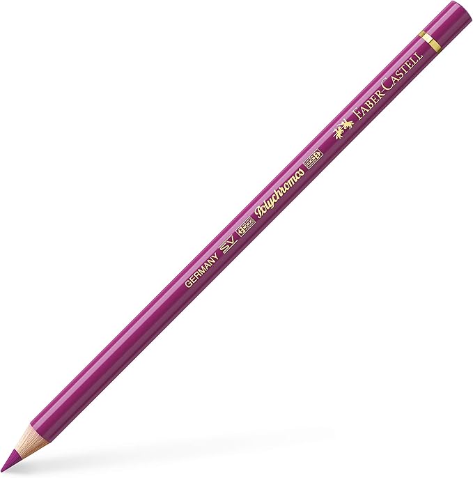 Faber-Castell Polychromos Artists' Single Pencil - Colour 125 Middle Purple Pink