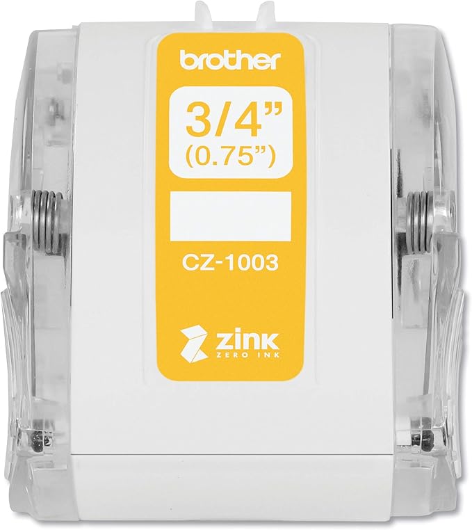 Brother Genuine CZ-1003 Roll Cassette for Thermal Color Label Printers, Width: 0.7 inches (19 mm) / Length: 16.4 ft (5 m) Compatible Model Number: VC-500W