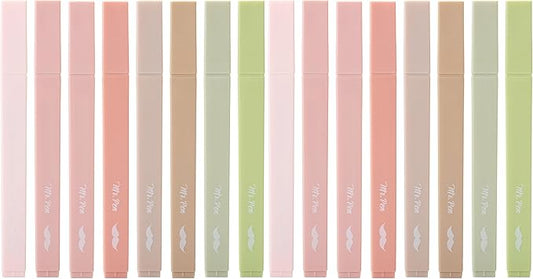 Mr. Pen- Aesthetic Highlighters, 8 pcs, Chisel Tip, Boho Colors, No Bleed Bible Highlighter Pastel, Assorted Colors, Cute (Pack of 2)