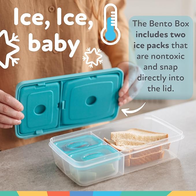 Nuby Lunchbox with Insulated Travel Bag - Bento Lunch Box - 3+ Years - Galactic Design - Back to School Essentials
