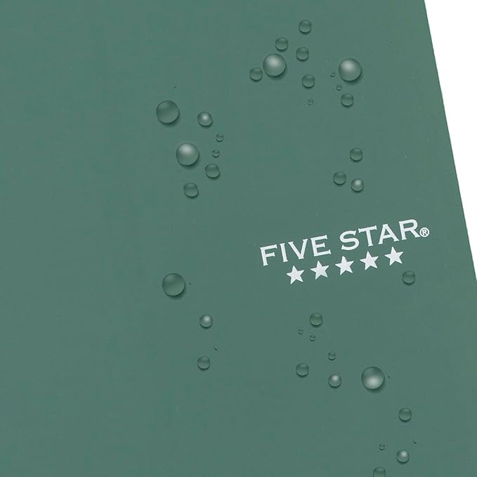 Five Star Spiral Notebook, 1 Subject, College Ruled Paper, 4-3/8" x 7", Personal Size, 80 Sheets, Fights Ink Bleed, Water Resistant Cover, Seaglass Green (450048CH1-ECM)