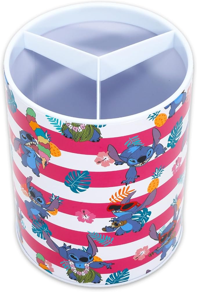 Disney Stitch Utensil Holder - Bundle with 6.5" Kitchen Organizer Plus Stickers | Lilo and Stitch Kitchen Utensil Holder Decor Pack