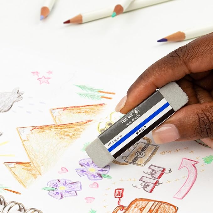 Tombow 51529 Irojiten Colored Pencil Set, Tranquil. Includes 12 Premium Colored Pencils, Sharpener, and Colored Pencil Eraser