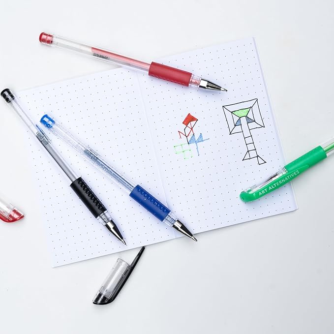 Art Alternatives Gel Pen, Glitter Bordeaux - Ballpoint - Non-Smear + Quick Dry - Writing, Drawing, Coloring, Journal, Planner