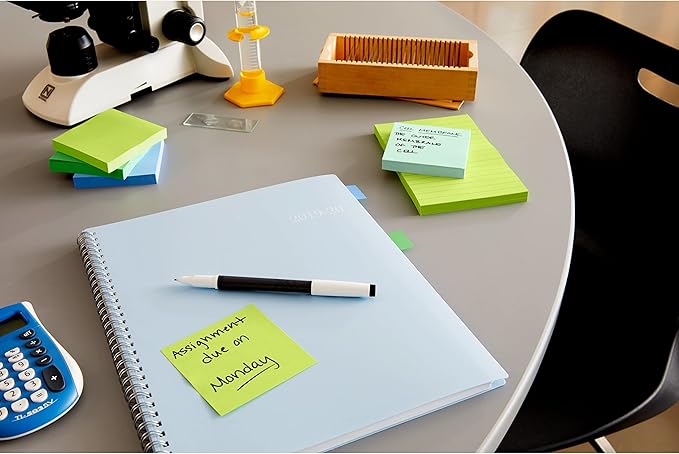 Post-it Super Sticky Notes, Assorted Bright Colors, 3x3 in, 15 Count, 45 Sheets/Pad, 2X The Sticking Power, Recyclable, Multi-Color (Pack of 6)