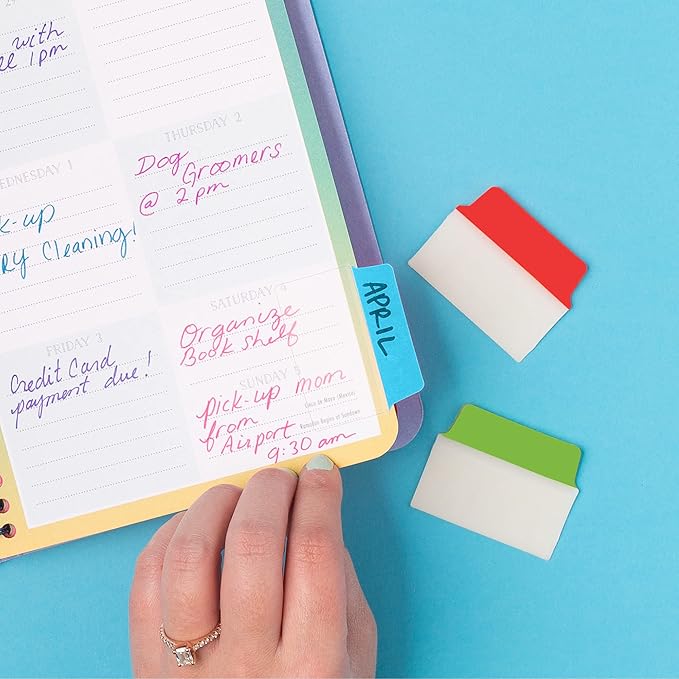 Avery Multiuse Ultra Tabs, 2" x 1.5", 2-Side Writable, Red/Blue/Green, 48 Repositionable Tabs (74757)