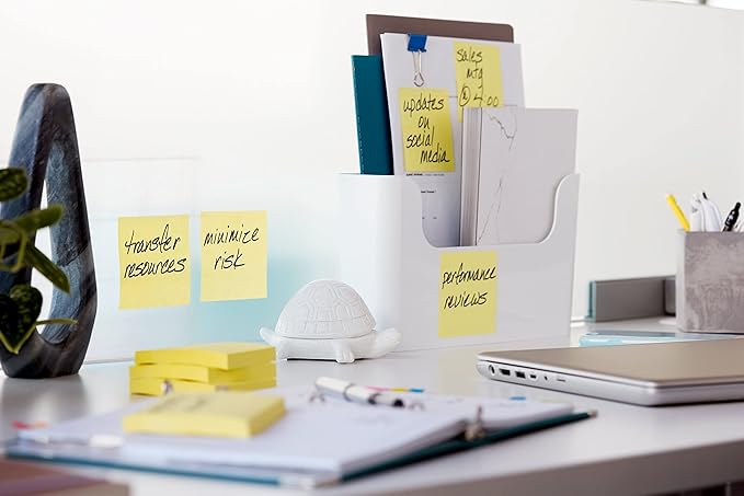 Post-it Notes, 3x3 in, 4 Pads, Canary Yellow, Clean Removal, Recyclable (Pack of 2)