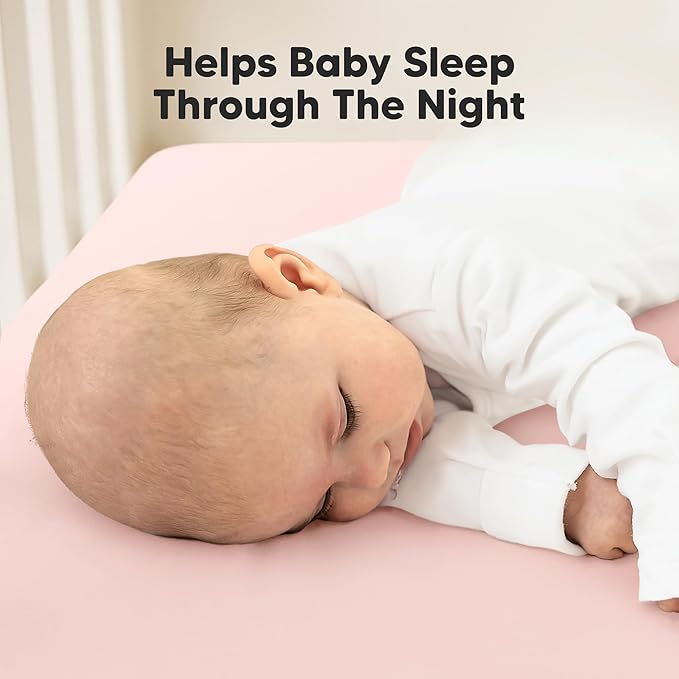 2-Pack Waterproof Crib Sheets for Boys, Girls - 52x28 Fitted Organic Cotton Baby Crib Sheets, Toddler Mattress Protector Cover, Washable, Soft & Durable Baby Bedding Essentials (Mist Rose)