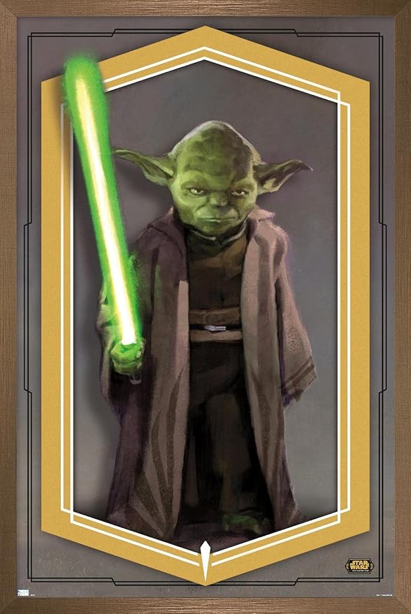 Trends International Star Wars: The High Republic - Yoda Wall Poster, 14.725" x 22.375", Bronze Framed Version