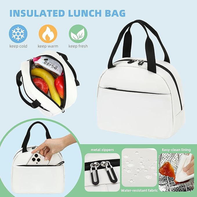 Hidds School Backpack for Teens Girls Women 3 PCS Kids Bookbag Set with Lunch Box College Laptop Backpacks Travel Daypack Bag
