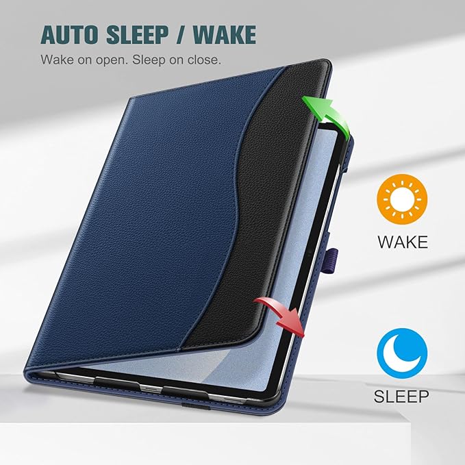 Fintie Case for Samsung Galaxy Tab S10 Lite/ S10 FE/ S9 FE 5G 10.9 Inch/Tab S9 11 Inch with S Pen Holder, Multi-Angle Viewing Protective Cover with Pocket, Auto Sleep/Wake, Navy