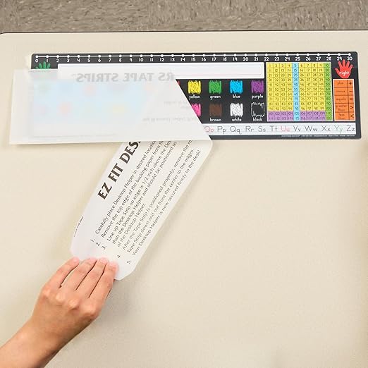 Really Good Stuff EZ-Fit Desktop Helper Tape Strips - Set of 36, Student Desk Name Tags, Pre-Cut, Durable, and Versatile