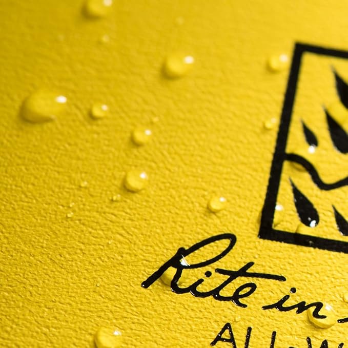 Rite in the Rain Weatherproof Hard Cover Notebook, 4.25" x 6.75", Yellow Cover, Universal Pattern (No. 370F-M)