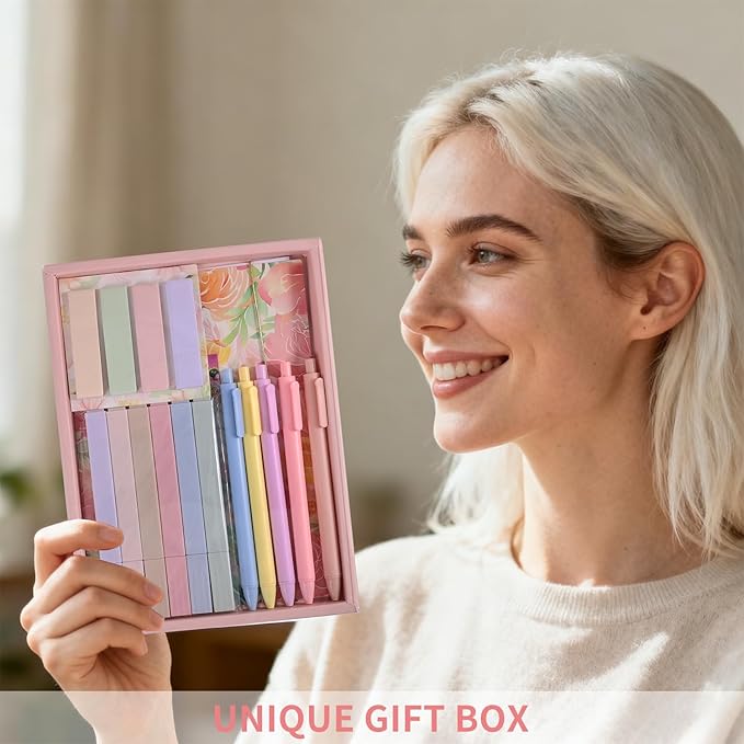 Bible Study Supplies Journaling Kit for Women, Bible Study Kit with 11 No Bleed Highlighters and Pens, 1 Sticky Notes of 30 Pages, 1 Index Stickers of 4 Colors, 105 Tabs for Christian Gifts